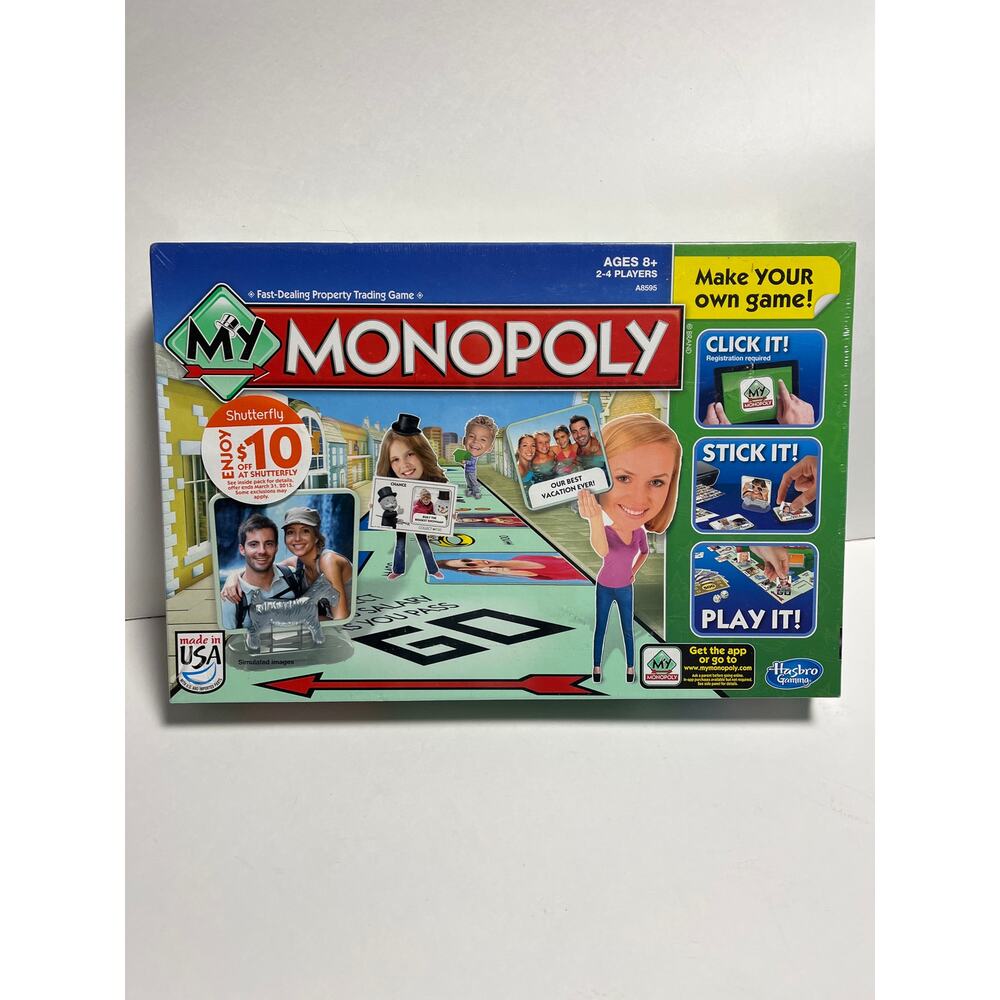 MY MONOPOLY Family Board Game Personalize Custom Version Hasbro New‎ Sealed